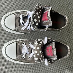 RARE Converse Chuck Taylor WOMENS All Star Grey Double Tongue Ox 534760f